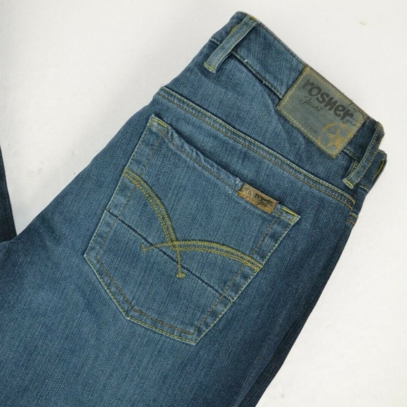 Rosner Gold Star Boot Cut Blue Jeans, Medium Wash Stretch Denim Size 2 - Picture 2 of 8